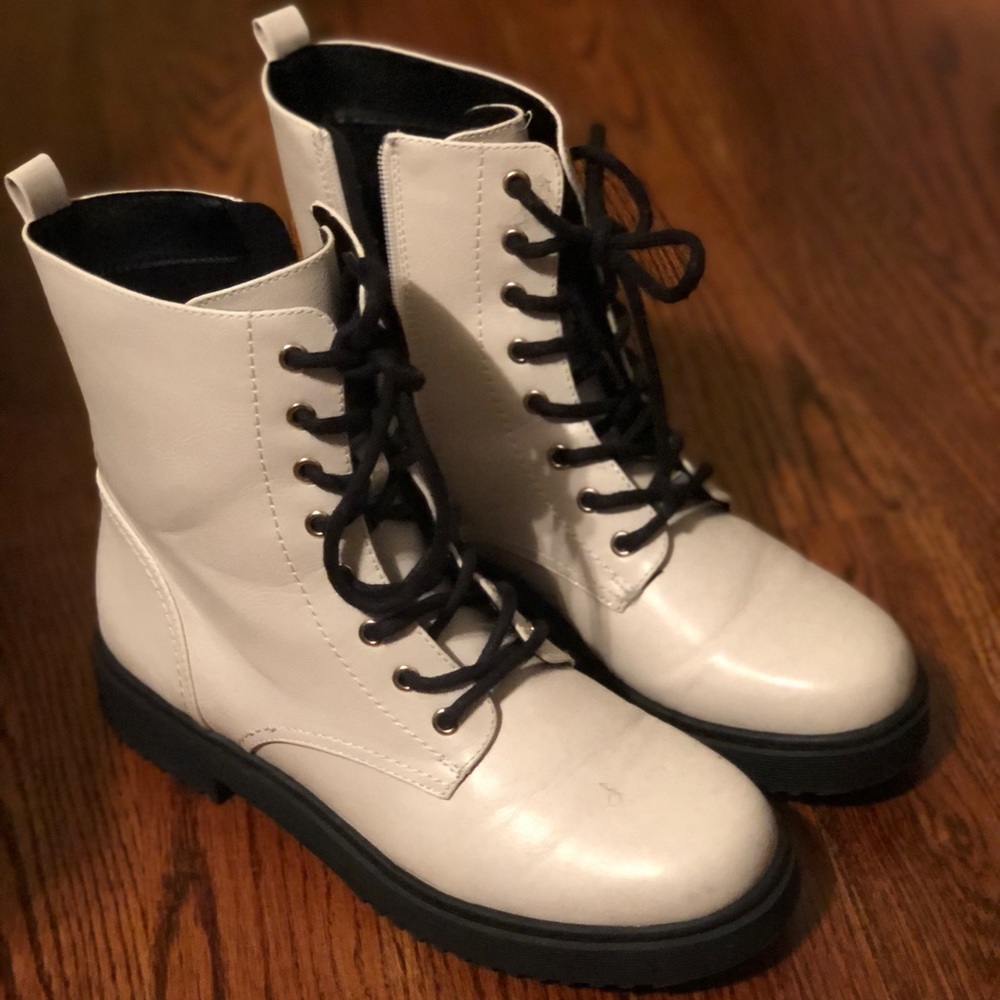 White Combat Boots!